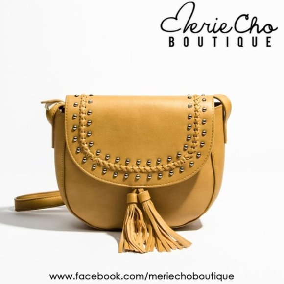Bolso satchel color Mostaza